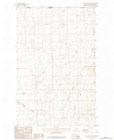 United States Geological Survey Thoeny Hills West, MT (1984, 24000-Scale) digital map