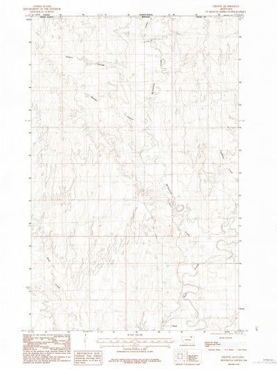 United States Geological Survey Thoeny, MT (1984, 24000-Scale) digital map
