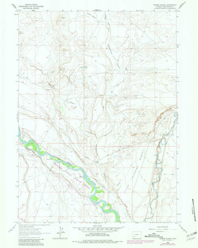 United States Geological Survey Thoman School, WY (1963, 24000-Scale) digital map