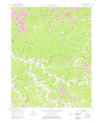 United States Geological Survey Thomas, KY (1954, 24000-Scale) digital map
