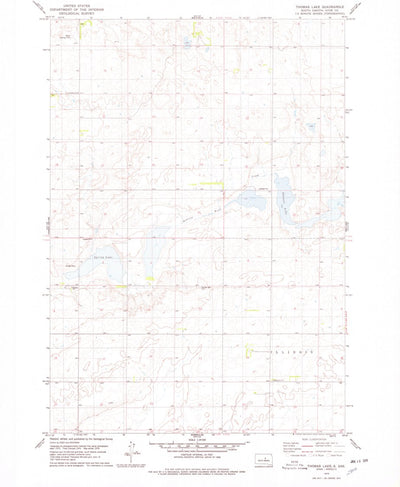 United States Geological Survey Thomas Lake, SD (1978, 24000-Scale) digital map