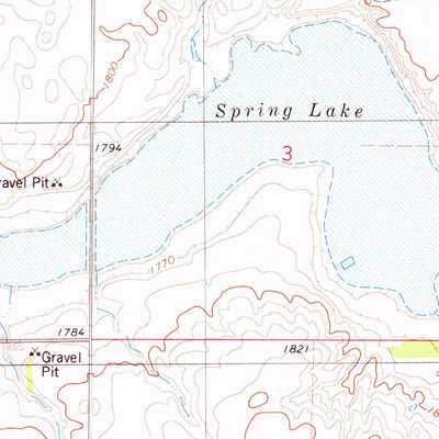 United States Geological Survey Thomas Lake, SD (1978, 24000-Scale) digital map