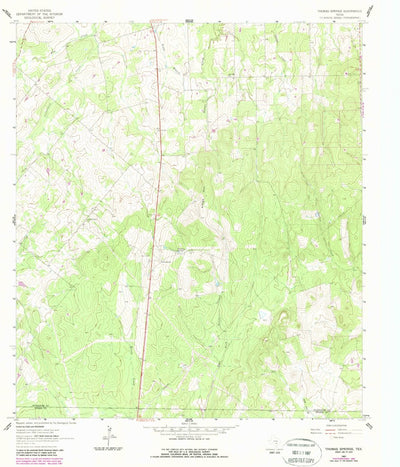 United States Geological Survey Thomas Springs, TX (1961, 24000-Scale) digital map