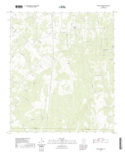 United States Geological Survey Thomas Springs, TX (2022, 24000-Scale) digital map