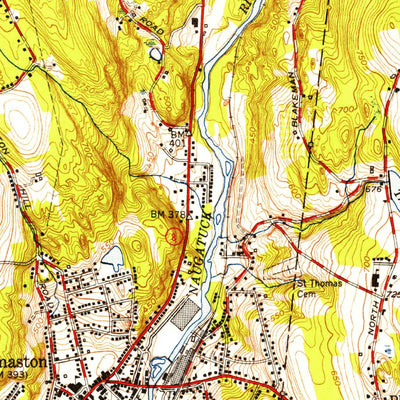 United States Geological Survey Thomaston, CT (1956, 31680-Scale) digital map