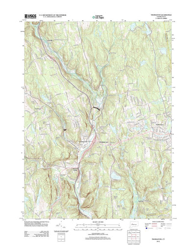 United States Geological Survey Thomaston, CT (2012, 24000-Scale) digital map