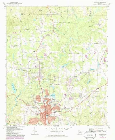 United States Geological Survey Thomaston, GA (1971, 24000-Scale) digital map