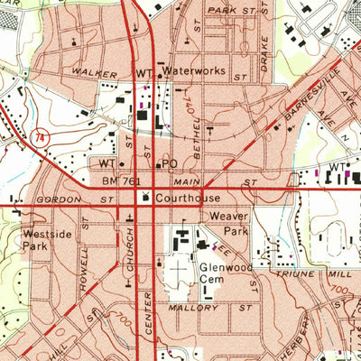 United States Geological Survey Thomaston, GA (1971, 24000-Scale) digital map