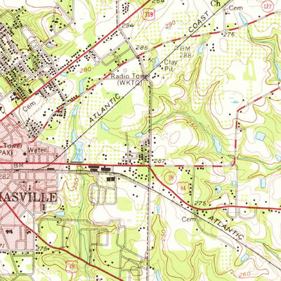 United States Geological Survey Thomasville, GA (1957, 62500-Scale) digital map