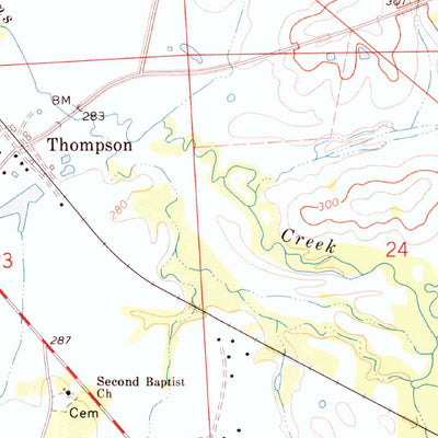 United States Geological Survey Thompson, AL (1971, 24000-Scale) digital map