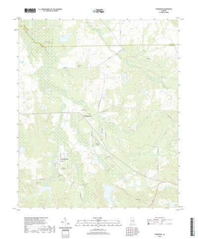 United States Geological Survey Thompson, AL (2020, 24000-Scale) digital map