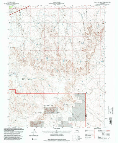 United States Geological Survey Thompson Arroyo, CO (1996, 24000-Scale) digital map
