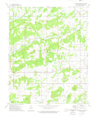 United States Geological Survey Thompson Corner, OK (1974, 24000-Scale) digital map