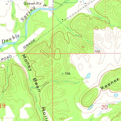 United States Geological Survey Thompson Corner, OK (1974, 24000-Scale) digital map