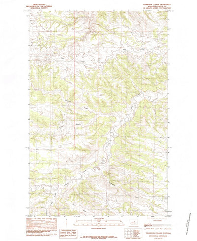 United States Geological Survey Thompson Coulee, MT (1985, 24000-Scale) digital map