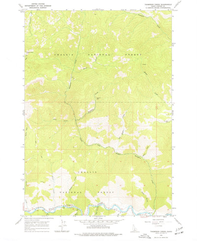United States Geological Survey Thompson Creek, ID (1964, 24000-Scale) digital map