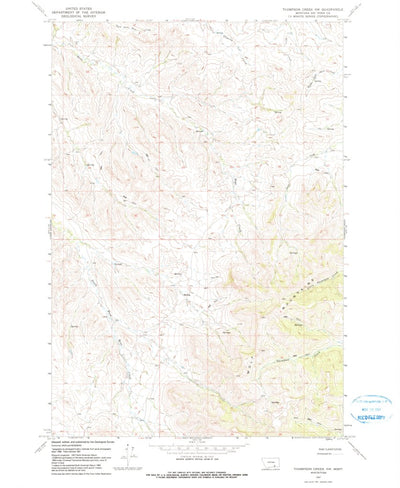 United States Geological Survey Thompson Creek NW, MT (1967, 24000-Scale) digital map