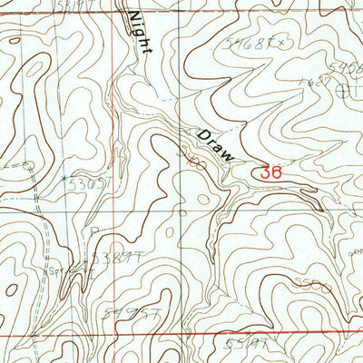 United States Geological Survey Thompson Draw, WY (1984, 24000-Scale) digital map