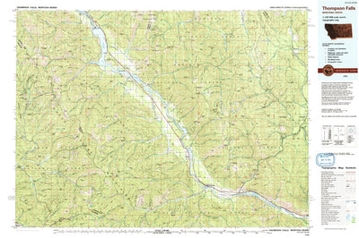 United States Geological Survey Thompson Falls, MT-ID (1992, 100000-Scale) digital map