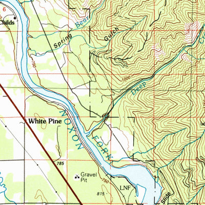 United States Geological Survey Thompson Falls, MT-ID (1992, 100000-Scale) digital map