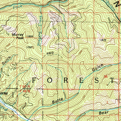 United States Geological Survey Thompson Falls, MT-ID (1992, 100000-Scale) digital map