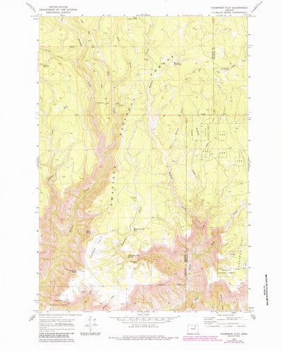 United States Geological Survey Thompson Flat, OR (1969, 24000-Scale) digital map