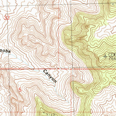 United States Geological Survey Thompson Knoll, UT (1991, 24000-Scale) digital map