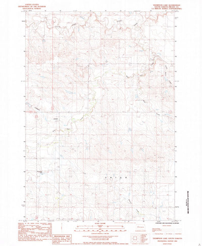 United States Geological Survey Thompson Lake, SD (1983, 24000-Scale) digital map