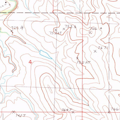 United States Geological Survey Thompson Lake, SD (1983, 24000-Scale) digital map