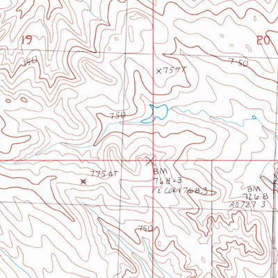 United States Geological Survey Thompson Lake, SD (1983, 24000-Scale) digital map