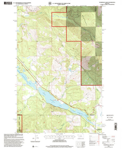United States Geological Survey Thompson Lakes, MT (1997, 24000-Scale) digital map