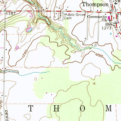 United States Geological Survey Thompson, OH (1960, 24000-Scale) digital map