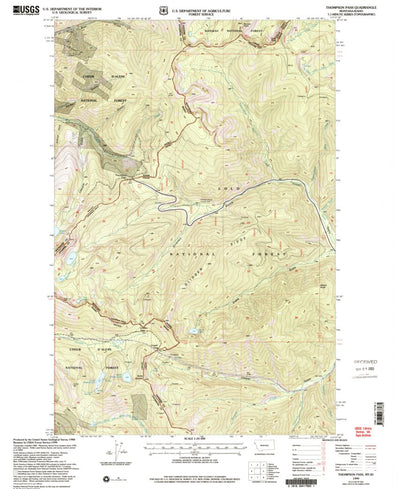 United States Geological Survey Thompson Pass, MT-ID (1999, 24000-Scale) digital map