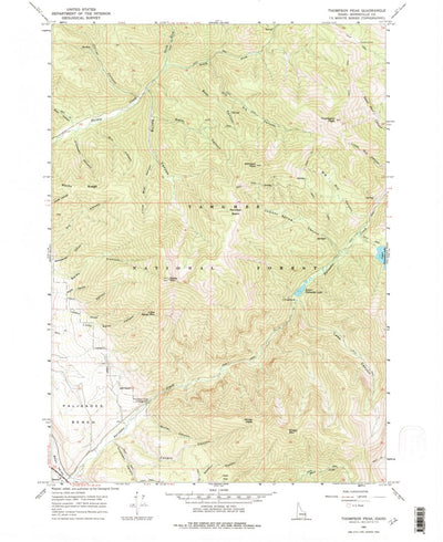 United States Geological Survey Thompson Peak, ID (1966, 24000-Scale) digital map