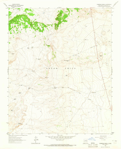 United States Geological Survey Thompson Ranch, NM (1963, 24000-Scale) digital map