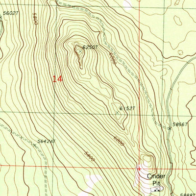 United States Geological Survey Thompson Reservoir, OR (1988, 24000-Scale) digital map