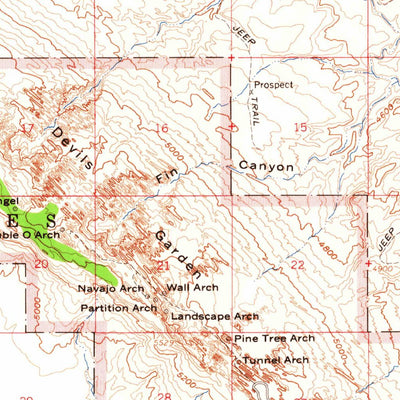 United States Geological Survey Thompson, UT (1958, 62500-Scale) digital map