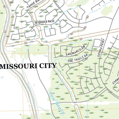 United States Geological Survey Thompsons, TX (2022, 24000-Scale) digital map