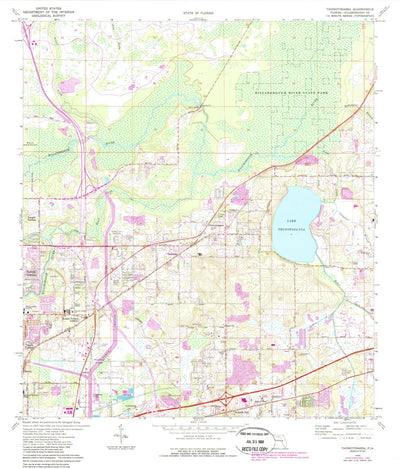 United States Geological Survey Thonotosassa, FL (1974, 24000-Scale) digital map