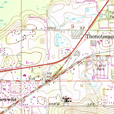 United States Geological Survey Thonotosassa, FL (1974, 24000-Scale) digital map