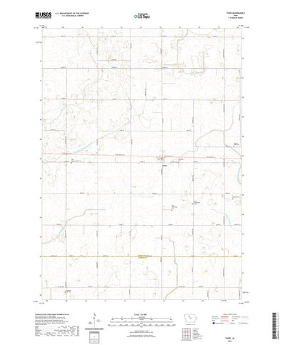 United States Geological Survey Thor, IA (2022, 24000-Scale) digital map
