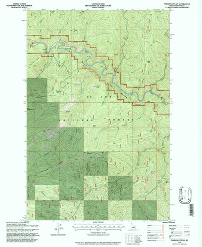 United States Geological Survey Thor Mountain, ID (1995, 24000-Scale) digital map