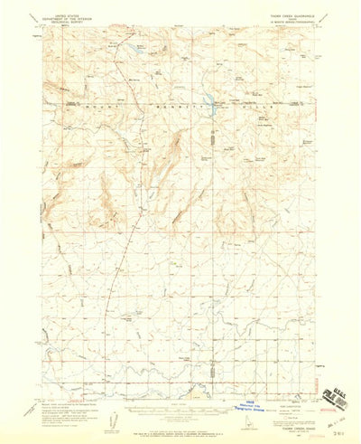 United States Geological Survey Thorn Creek, ID (1957, 62500-Scale) digital map