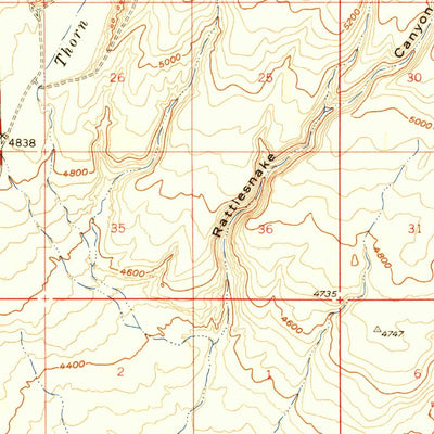 United States Geological Survey Thorn Creek, ID (1957, 62500-Scale) digital map