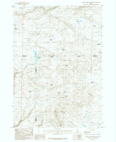 United States Geological Survey Thorn Creek Reservoir, ID (1986, 24000-Scale) digital map