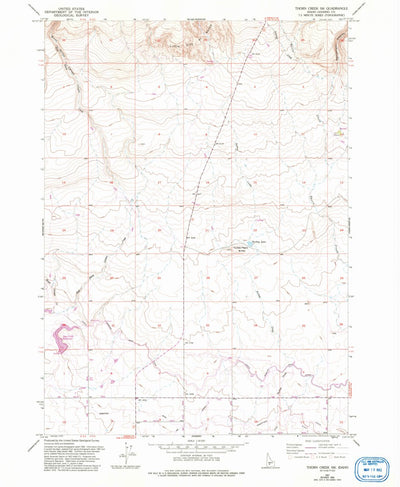 United States Geological Survey Thorn Creek SW, ID (1957, 24000-Scale) digital map