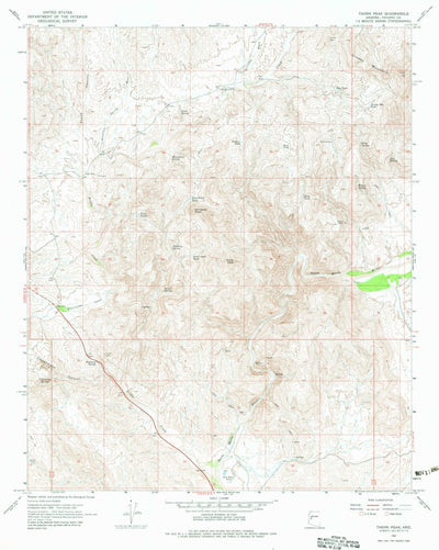United States Geological Survey Thorn Peak, AZ (1967, 24000-Scale) digital map