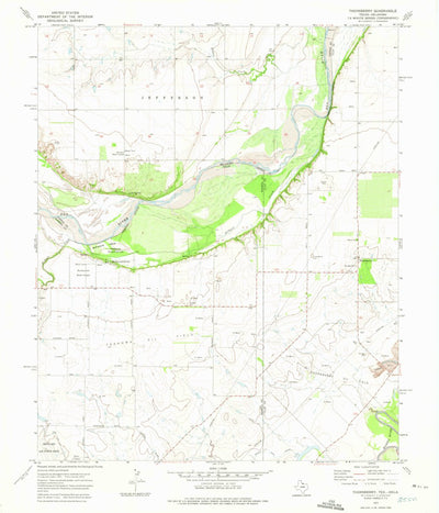 United States Geological Survey Thornberry, TX-OK (1972, 24000-Scale) digital map