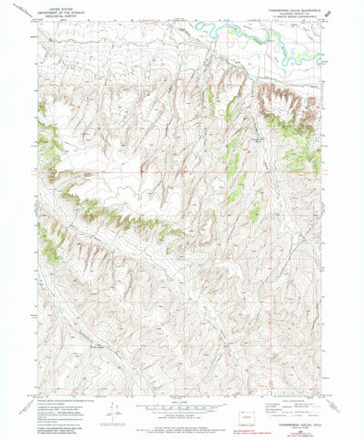 United States Geological Survey Thornburgh Gulch, CO (1969, 24000-Scale) digital map