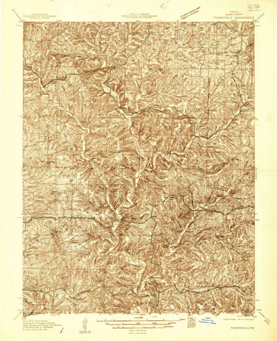 United States Geological Survey Thornfield, MO (1936, 48000-Scale) digital map